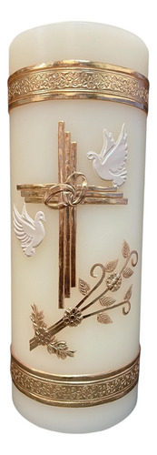 Vela Aromática Calixto Cirio Boda 8 X 20 Ámbar Recuerdo Boda Miel