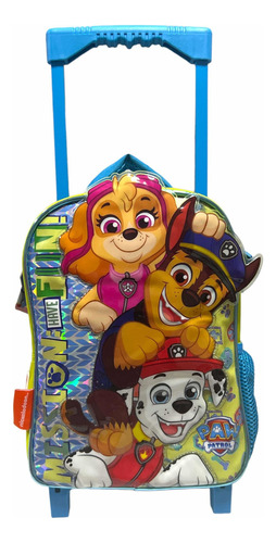 Mini Mochila Paw Patrol Con Carro Jardin Preescolar Premium