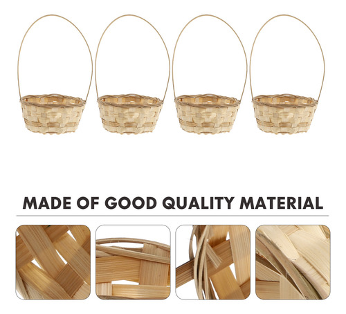 Cesta De Mimbre Para Caramelos, 4 Unidades