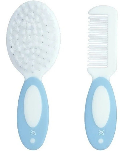 Imagem 2 de 2 de Kit Escova E Pente Azul Pimpolho 92762