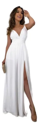 Vestido branco reveillon store mercado livre