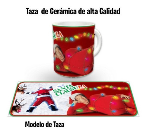 Taza De Ceramica 320 Ml, Santa Clausula Navidad