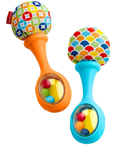 Fisher-price Rattle 'n Rock Maracas, Azul/naranja [amazon...