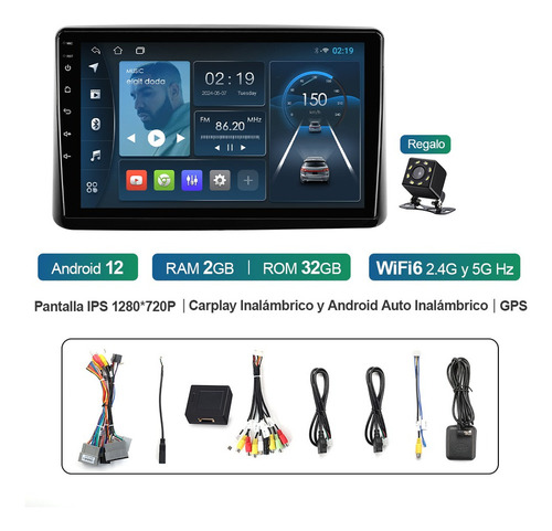 C-j Estéreo Carplay Para Honda City 2021-2022 Cámara Gps Fm