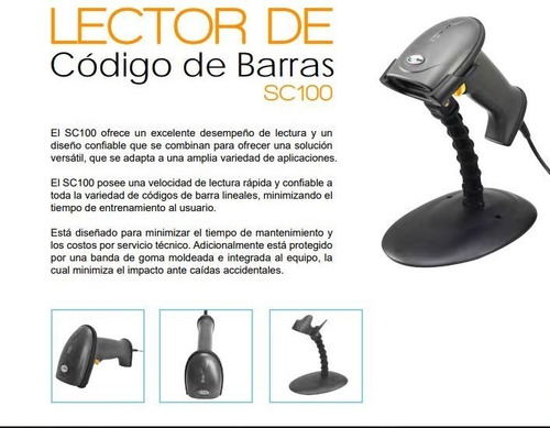 Lector De Codigo De Barras Laser 1d Usb 3nstar Sc100 C/base