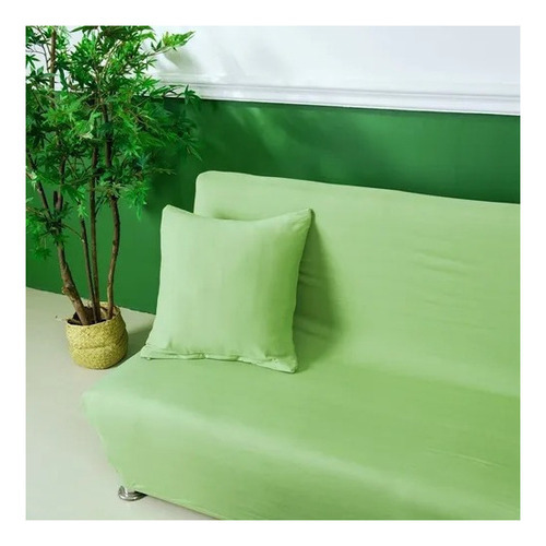 FAYA Funda Elástica Para Futón Sin Brazos Funda Plegable Para Sofá , Para Fundas De Sofá Cama 195-225cm, Verde Claro