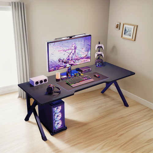 Syekcl Escritorio Ergonómico Grande Para Juegos Escritorio
