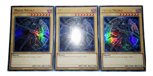 3x Mago Negro Ultra Raro Yu-gi-oh! Mvp1-pt054