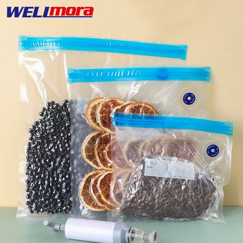 Bolsa Ziploc De Compresión Al Vacío Para Alimentos Paq 3 Pz