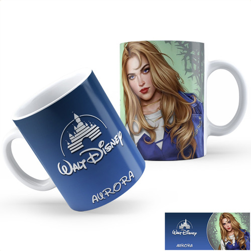 Taza Cerámica Disney Aurora Calidad