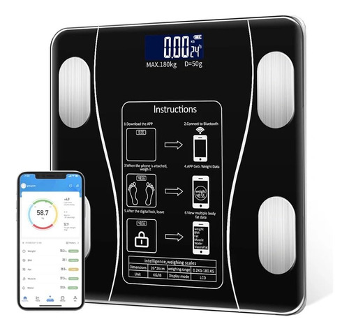 Smart Blue Tooth Digital Body Health Fat Scale | Monitor De