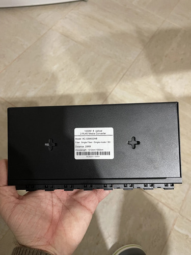 Switch Placa Metro Fibra Gigabit 4a + 4b 20km + Case Fonte