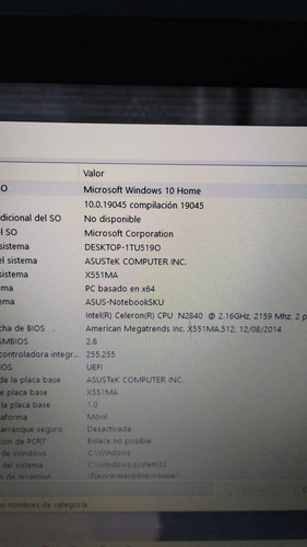 Asus X551ma Completa O Por Partes Si Funciona Negro (Usado)