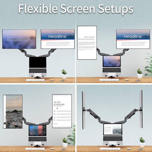 Monitor Duplo De Montagem E Suporte Para Laptop, Monitor De