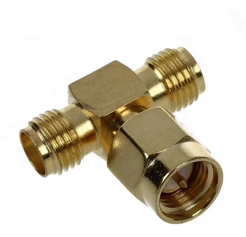 1pc Conector Sma Macho A 2 Sma Hembra Jack Rf Coaxial Triple