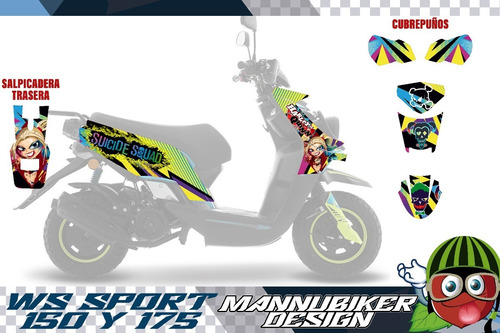 Ws150 Sport Ws175 Sport Kit Stickers Vinil Laminado+ Regalo