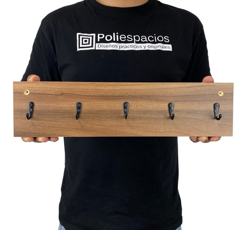 Imagen 5 de 10 de Perchero Organizador Colgador Minimalista Llaves Ropa Bolsas