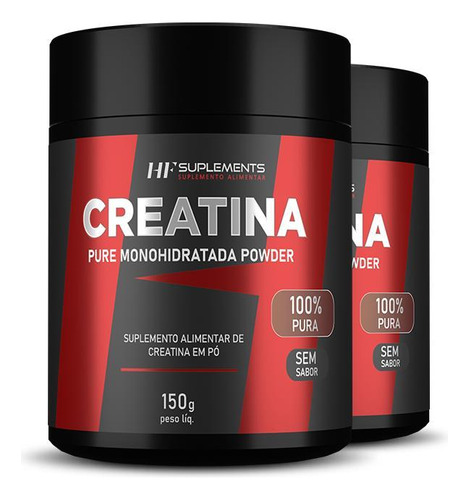 Kit 2 Creatina Em Pó 3g Pura Hf Suplements 150g