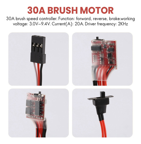 Controlador De Velocidad De Motor 8x Rc Esc 30a 4-8 V 1/16 1