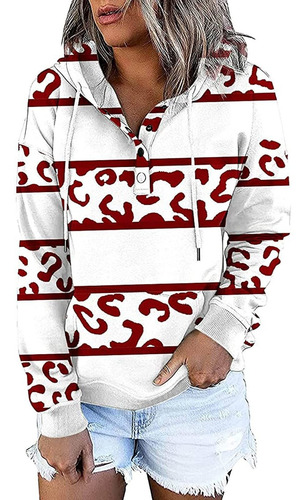 Hoodie Sweatshirt For Dama Button Down Trendy Graphic