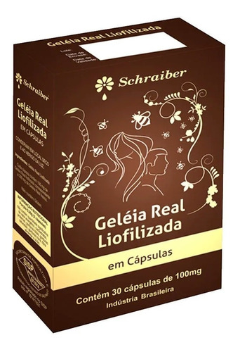 Geleia Real Liofilizada Antioxidante 30 Capsulas Schraiber