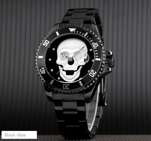 Reloj Skmei Anal gico Cr neo Calavera Hombre Acero 9195