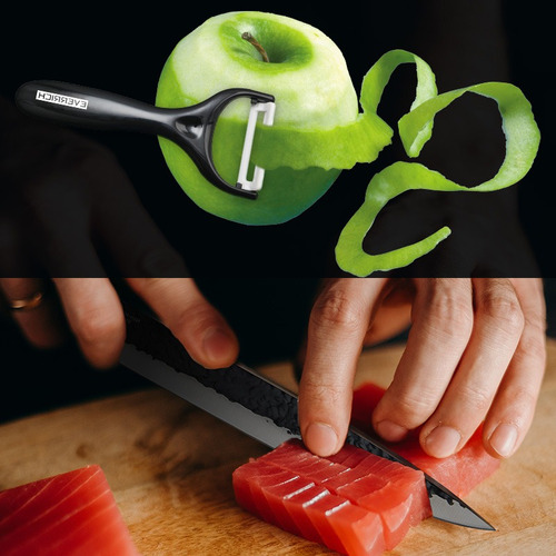 Juego De Cuchillos 6 Pz Cocina Acero Inoxidable Y Pelado
