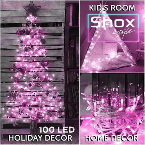 Imagen 4 de 8 de X3 Guirnaldas Led X 100 Luces Led Arbol Navidad Alto Brillo