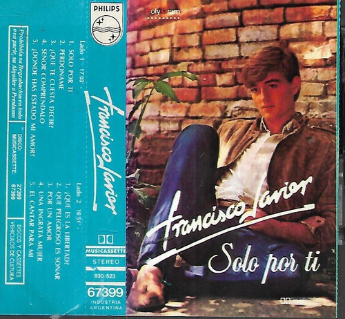 Francisco Javier Album Solo Por Ti Phlips Cassette Nuevo