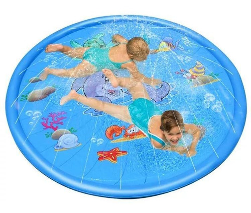 Imagen 6 de 7 de Alfombra Piscina Infantil De Agua 1,7m Rociadora Aire Libre