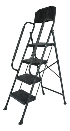 Escalera De 4 Escalones Con Pasamanos Y Bolsa De Herramienta