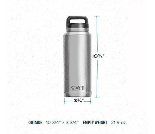 Botellabule Yeti Rambler® De 36 Oz 1.1 L Con Tapa Chug Negro