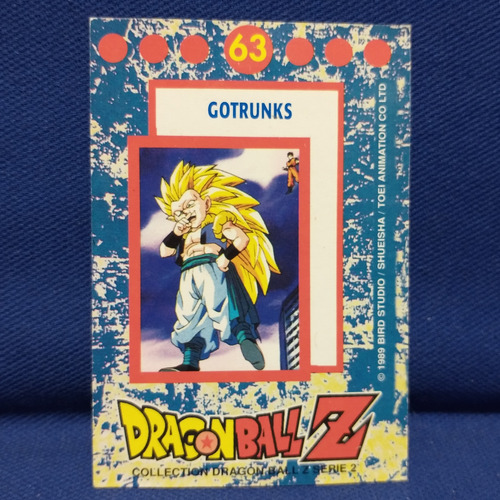 Card Dragonball Z Serie 2 Gotrunks #63 Bird Studio 1989 (Usado)