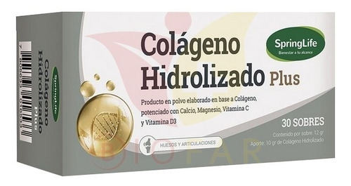 Colageno Hidrolizado Plus Sin Gluten Vitaminas 30 Sobres