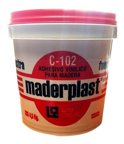 Pegamento Adhesivo Vinilico Maderplast C-102 4,5 Kg Cola