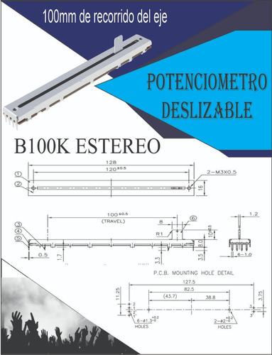 Potenciometro Consola 100kbx2