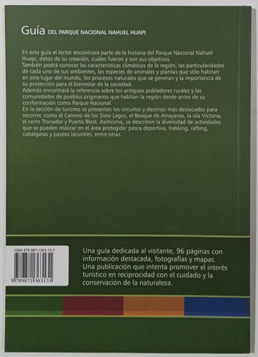 Guía Del Parque Nacional Nahuel Huapi Turismo Libro (Usado)