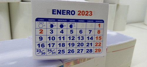 Imagen 2 de 5 de Mini Calendarios - Taco 100 Unidades