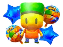 Comprar Globos Stumble Guys X5 Bouquet Mr Stumble Cotillón Deco