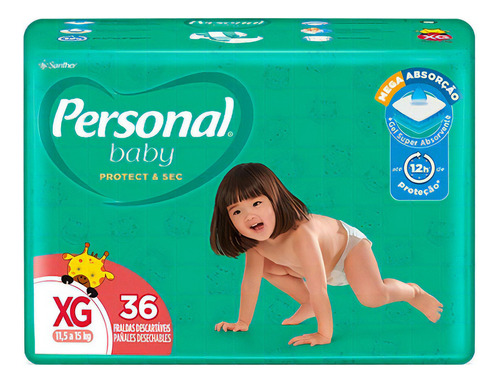 Fraldas Descartável Personal Baby Protect & Se Tamanho Extra Grande (xg)