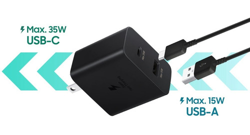 Imagen 6 de 6 de Cargador Samsung 35w Pd Power Adapter Duo Usb-c, Usb-a