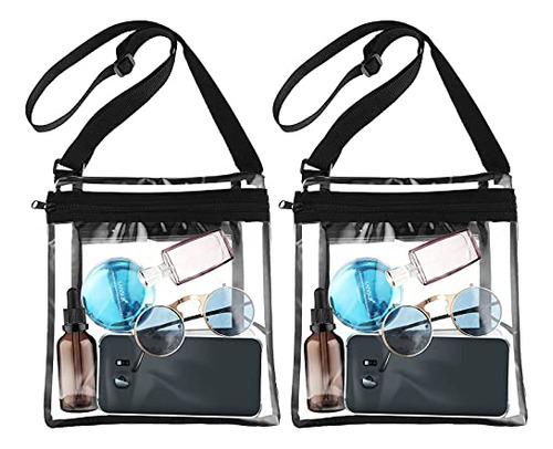 2 Pieces Clear Stadium Approved Bag Clear Crossbody Bag...