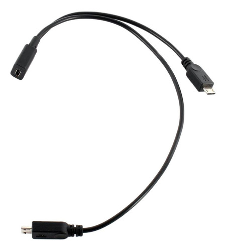 2 Cable Micro Usb, Cable De Extensión Divisor De A 2 ,