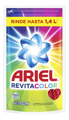 Detergente Líquido Ariel Revitcolor 700ml + Arieldowny 1.5kg
