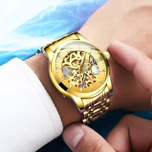 Relojes Mecánicos Esqueleto Delicados Originales Para Hombre