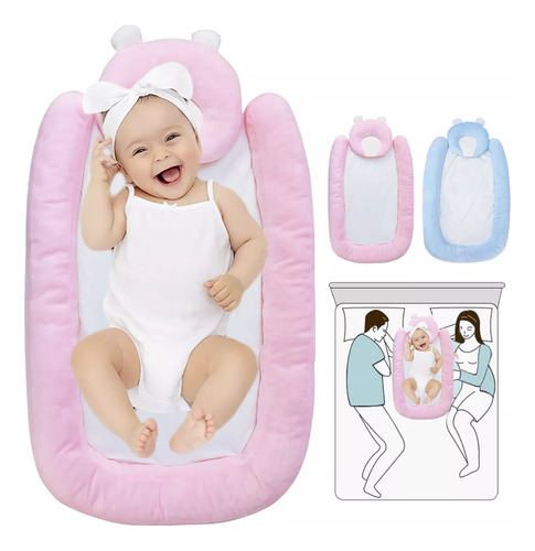 Almohada Para Bebe Nido Colecho Bebés Cama Cuna Portátil 