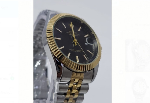 Relógio Unissex Preto/prata/dourado 36mm