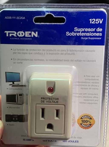 Protector De Voltaje Supresor De Sobretensiones 125v 15amps