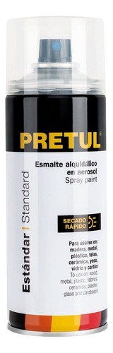 Pintura En Aerosol Bote Esbelto 400 Ml Pretul Secado Rapido Color Transparente