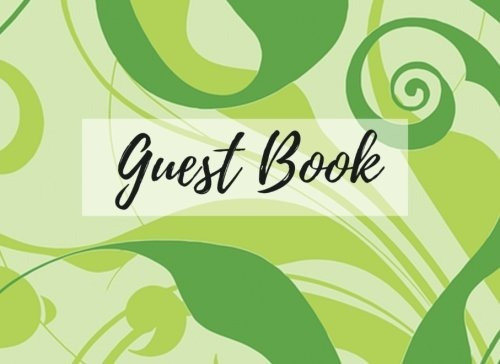 Guest Book Elegant Green Floral , 825 X 6, Event Guest Books